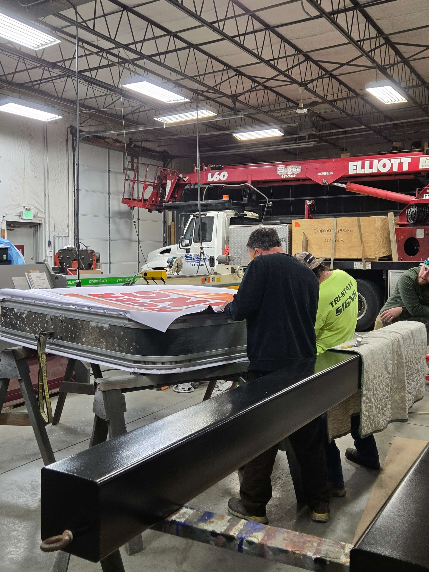 Tri-State Signs fabrication shop work 9